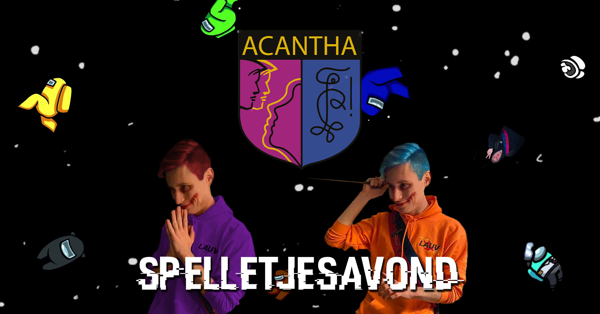 Online Spelletjesavond Acantha Jonas is sus Among us